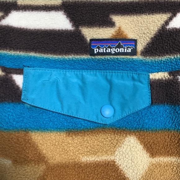 Patagonia Synchilla Women’s Snap Pullover Guatemala Brown Bear Rare Large - Picture 4 of 11